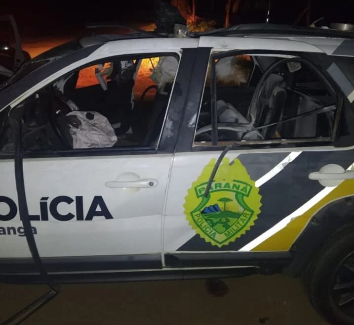 Viatura da PM explode e deixa policiais gravemente feridos no Paraná