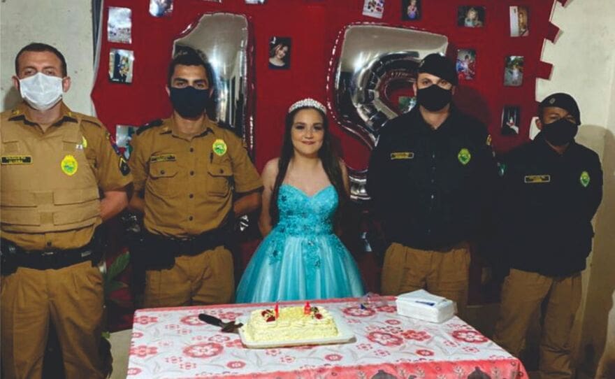 Policiais militares realizam sonho de adolescente de 15 anos em Ivaiporã