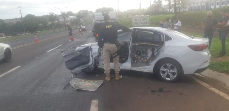 Motorista fica ferido em acidente na BR-369