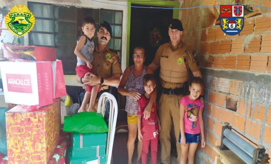 Ação de Natal: PM atende pedido de criança em Ivaiporã