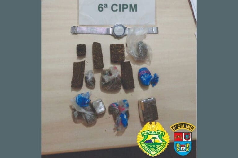 PM de Jardim Alegre prende suspeitos com drogas dentro do carro