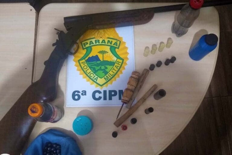 Homem é preso em Ivaiporã após ameaçar ex-esposa com espingarda