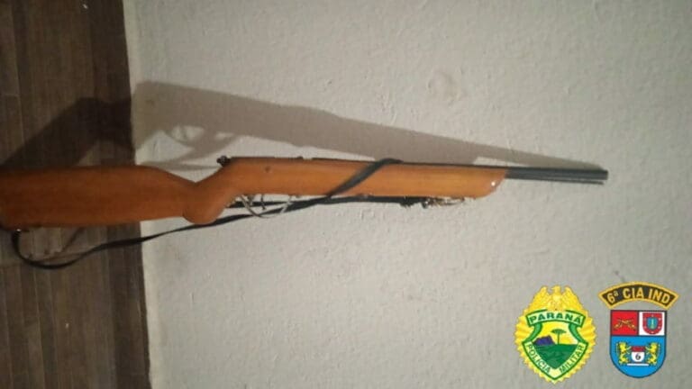 Homem é detido em Jardim Alegre por posse ilegal de arma após briga em família