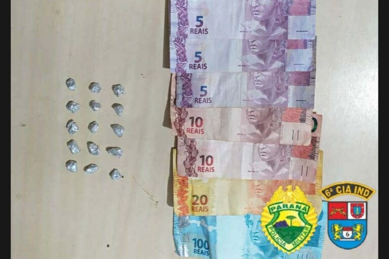 Suspeito de tráfico em Ivaiporã é preso com 15 pedras de crack