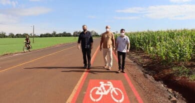 Prefeitura de Ivaiporã conclui 12 km de ciclofaixas na estrada do Ouro Verde