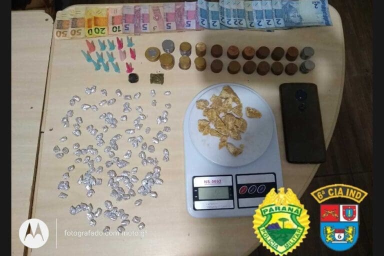 PM flagra suspeito com diversas drogas em Ivaiporã