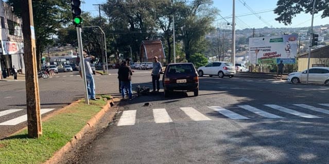 Ciclista fica gravemente ferido em acidente com carro em Ivaiporã