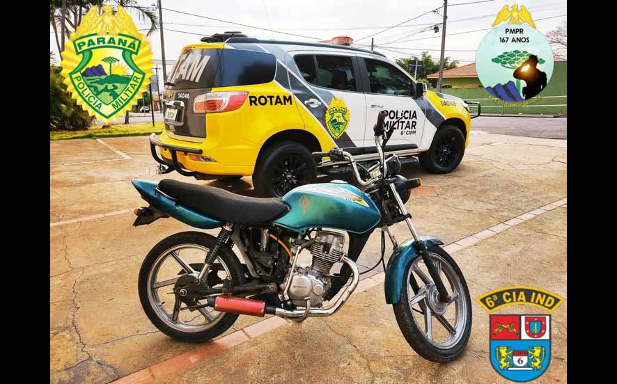 Moto furtada em 2013 em Apucarana é recuperada em Faxinal