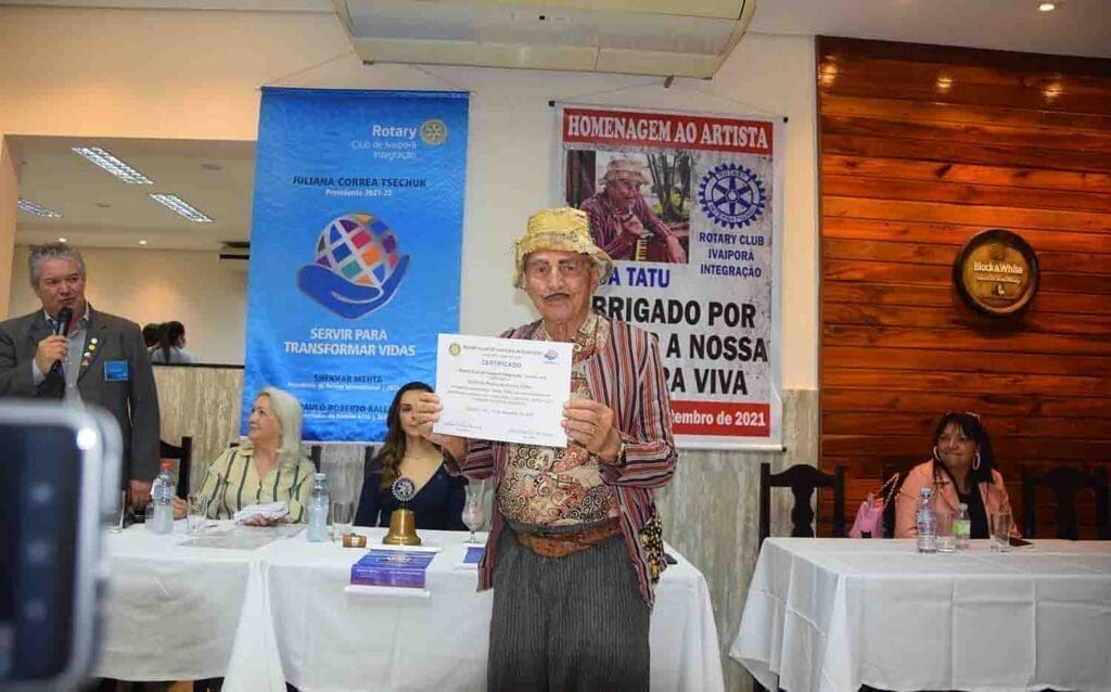 Antônio Pedro, o Jeca Tatu é homenageado pelo Rotary Integração