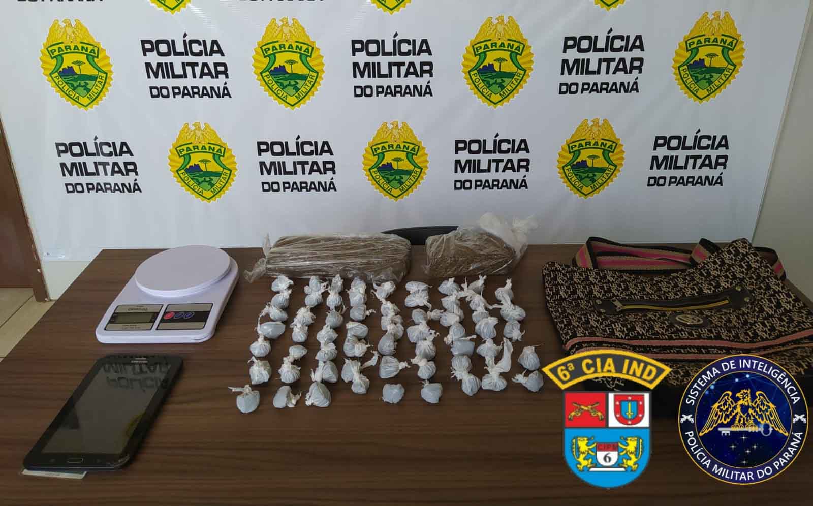 PM prende mulher com mais de 1 quilo de maconha em Ivaiporã