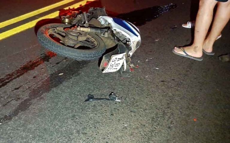 Acidente motociclista em Jandaia do Sul