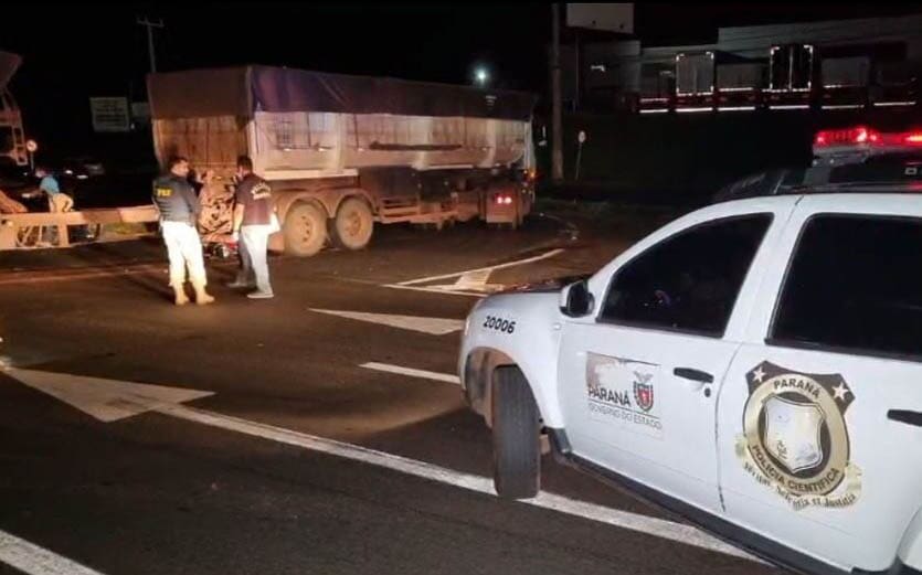 Motociclista morre em batida com carreta na BR-376