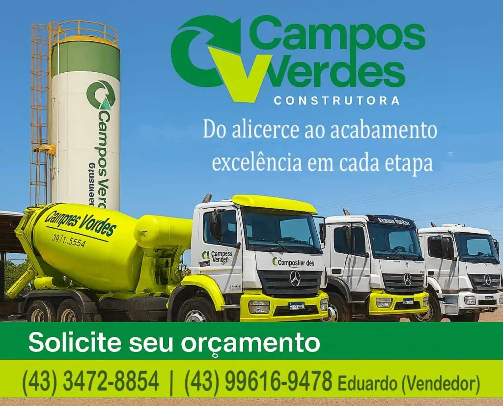 Campos Verde Construtora em Ivaiporã, representando a excelência em cada etapa da obra.