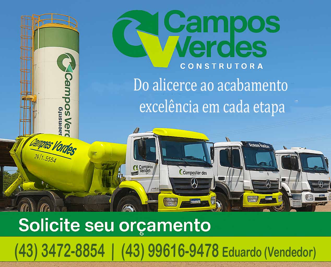 Campos Verde Construtora em Ivaiporã, representando a excelência em cada etapa da obra.