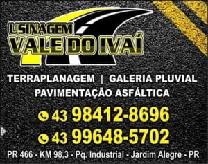 Logo da empresa Usinagem Vale do Ivaí com foco em pavimentação asfáltica, recape em CBUQ e infraestrutura urbana