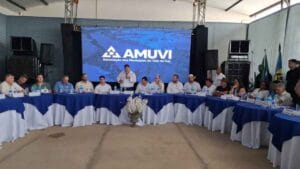 Pedro Taborda durante posse como presidente da Amuvi no Vale do Ivaí