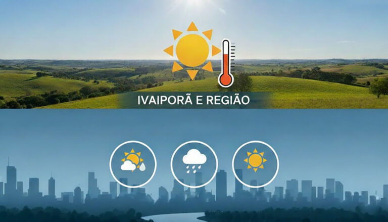Sol brilhando sobre a cidade de Ivaiporã e região do Vale do Ivaí - Previsão do tempo.