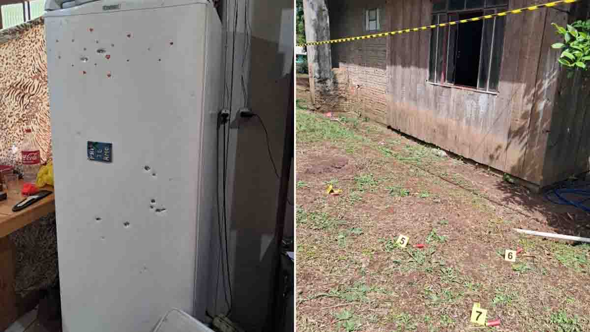 Casa invadida onde crianças e adultos foram alvos de tiros em Prudentópolis
