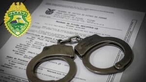 Viatura da Rotam durante cumprimento de mandado de prisão em Ivaiporã
