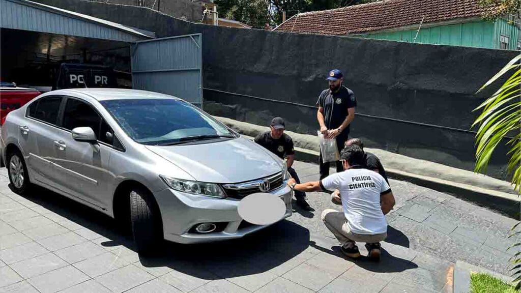 Delegacia da Polícia Civil de Ivaiporã onde carro suspeito foi apreendido