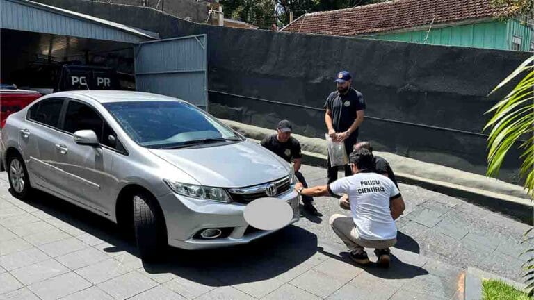 Delegacia da Polícia Civil de Ivaiporã onde carro suspeito foi apreendido