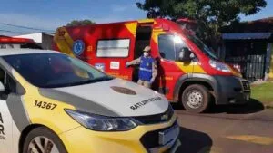 Motociclista sofreu ferimentos após queda