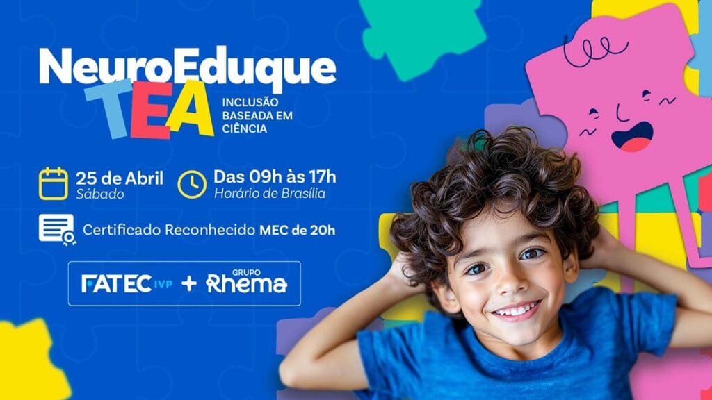 Evento online NeuroEduque TEA com foco na inclusão de alunos com autismo