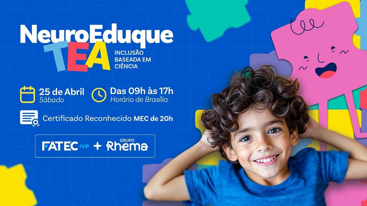 Evento online NeuroEduque TEA com foco na inclusão de alunos com autismo