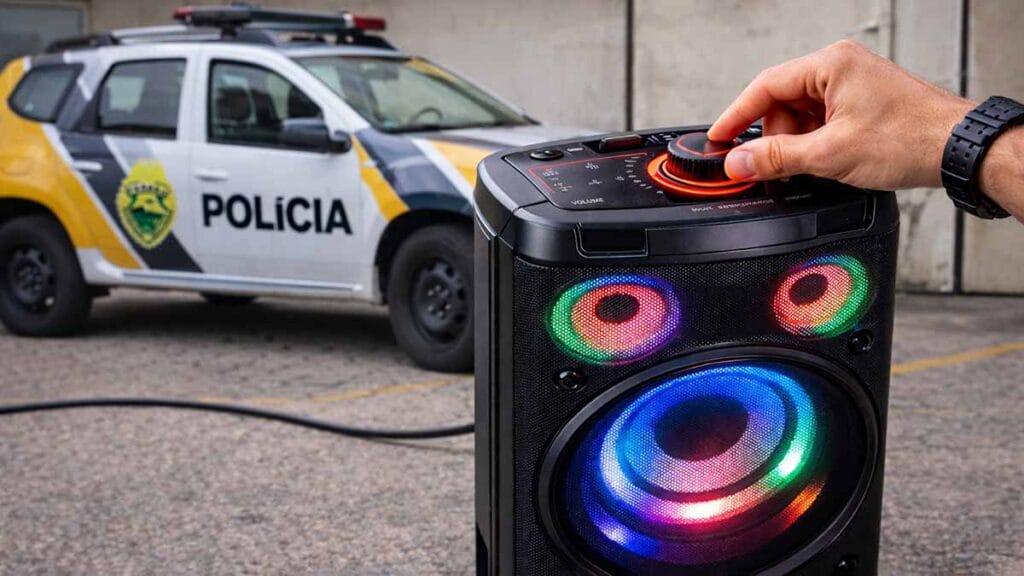 PM apreendeu caixa de som após denúncia de perturbação do sossego
