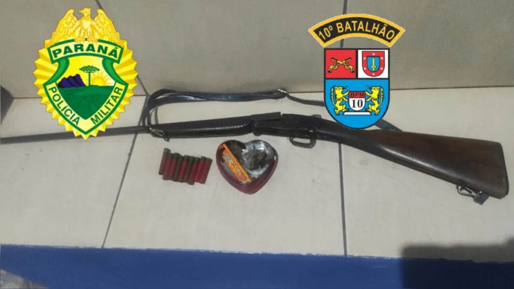 Arma e droga em ocorrência após briga familiar em fazenda de São Pedro do Ivaí