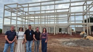 Complexo de Clínicas Médicas da Fatec Ivaiporã em construção avançada na Avenida Brasil