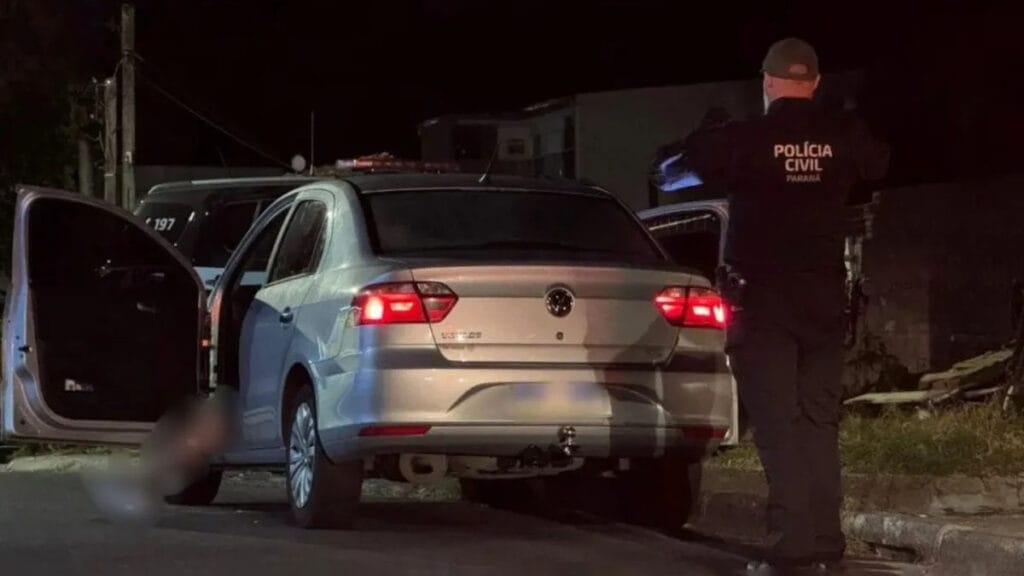 Crime ocorreun no bairro Barreirinha em Curitiba à noite