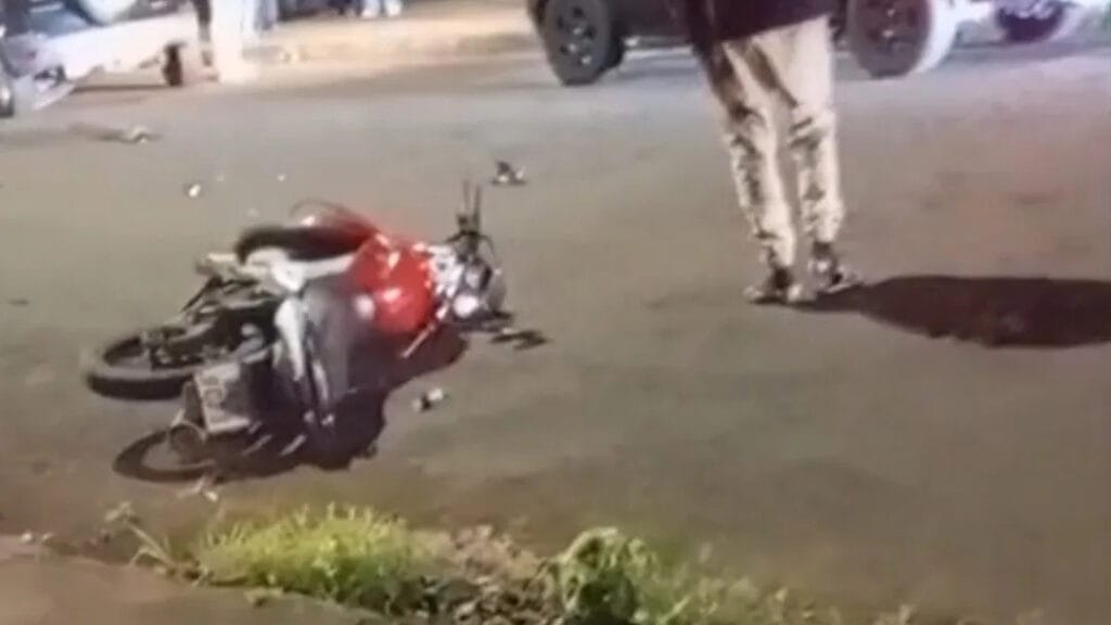 Acidente de trânsito em Ivaiporã na saída para Jacutinga deixa motociclista ferido