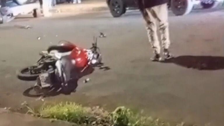 Acidente de trânsito em Ivaiporã na saída para Jacutinga deixa motociclista ferido