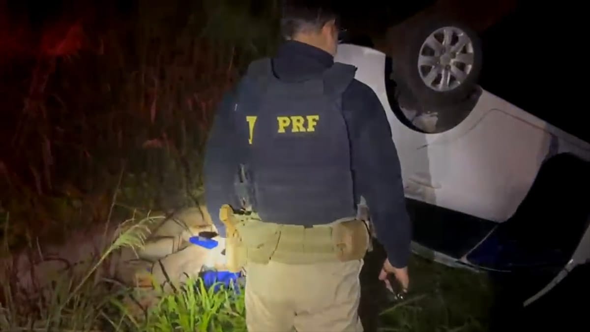 Ivan Maldonado / Notícias Online PRF durante apreensão de 480 kg de maconha em Rolândia
