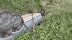 local de capotamento na Via Dutra em São José dos Campos