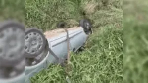 local de capotamento na Via Dutra em São José dos Campos