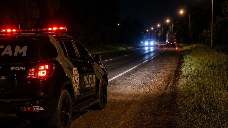 Mercadorias do Paraguai apreendidas pela Rotam após abordagem na PR-082 em Lunardelli