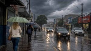 Céu fechado e chuva ao longo do dia em Ivaiporã e região