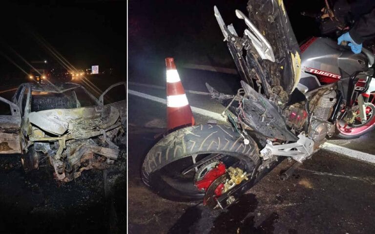 Acidente na BR-376, em Paranavaí, terminou com a morte de um motociclista de 23 anos.