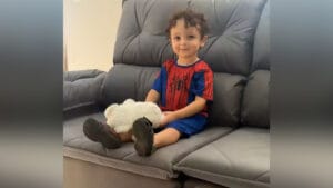 Matias, de 2 anos, fez a compra de um sofá usando o celular da mãe