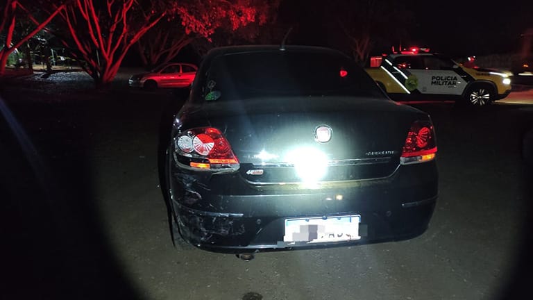 Polícia Rodoviária atende acidente na PRC-466, em Lidianópolis, envolvendo um carro de Lidianópolis e duas motocicletas de Jardim Alegre e Ivaiporã.