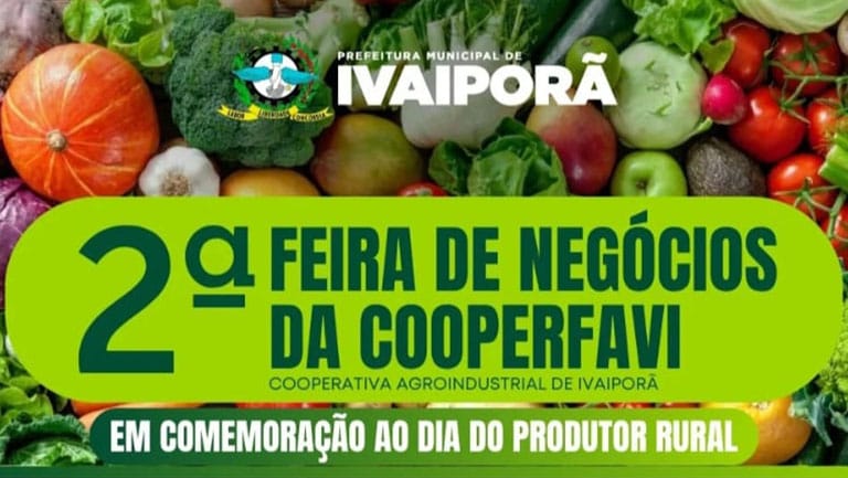 Cartaz da 2ª Feira de Negócios da Cooperfavi em Ivaiporã