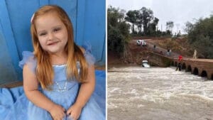 Equipes e voluntários participam das buscas por menina de 4 anos após acidente em Rio Bonito do Iguaçu