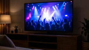 Televisor ligado durante a noite em residência de Ivaiporã
