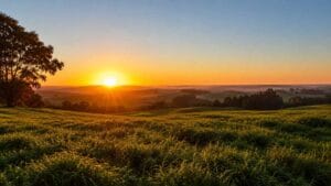 Previsão do tempo em Ivaiporã com paisagem rural e céu aberto