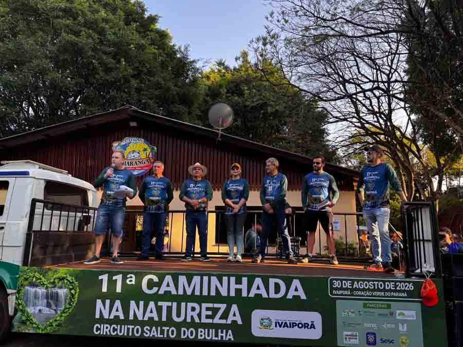 Ivaiporã reúne mais de 800 pessoas na 11ª edição da Caminhada na Natureza Participantes durante a Caminhada na Natureza no Circuito Salto do Bulha em Ivaiporã