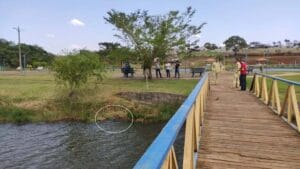 Lago Saracura, em Faxinal, onde o corpo de um jovem desaparecido foi localizado