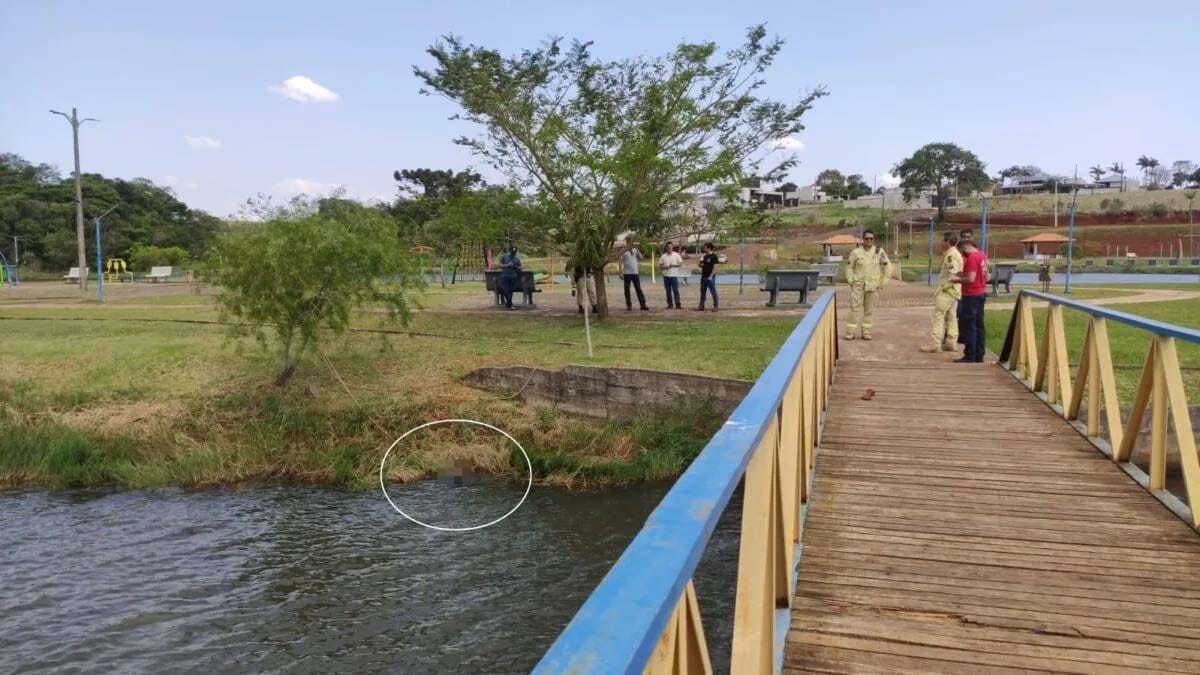 Lago Saracura, em Faxinal, onde o corpo de um jovem desaparecido foi localizado