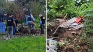 Dois corpos foram encontrados enterrados em covas rasas no bairro Cajuru